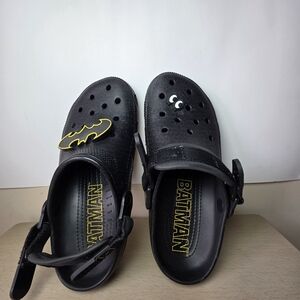 Crocs Comfort Clogs Sandals Black Batman Men 7 Women 9